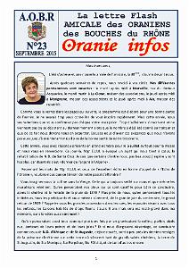 AOBR 2015 09 FLASH INFO No 23  DE SEPTEMBRE 2015 (1)